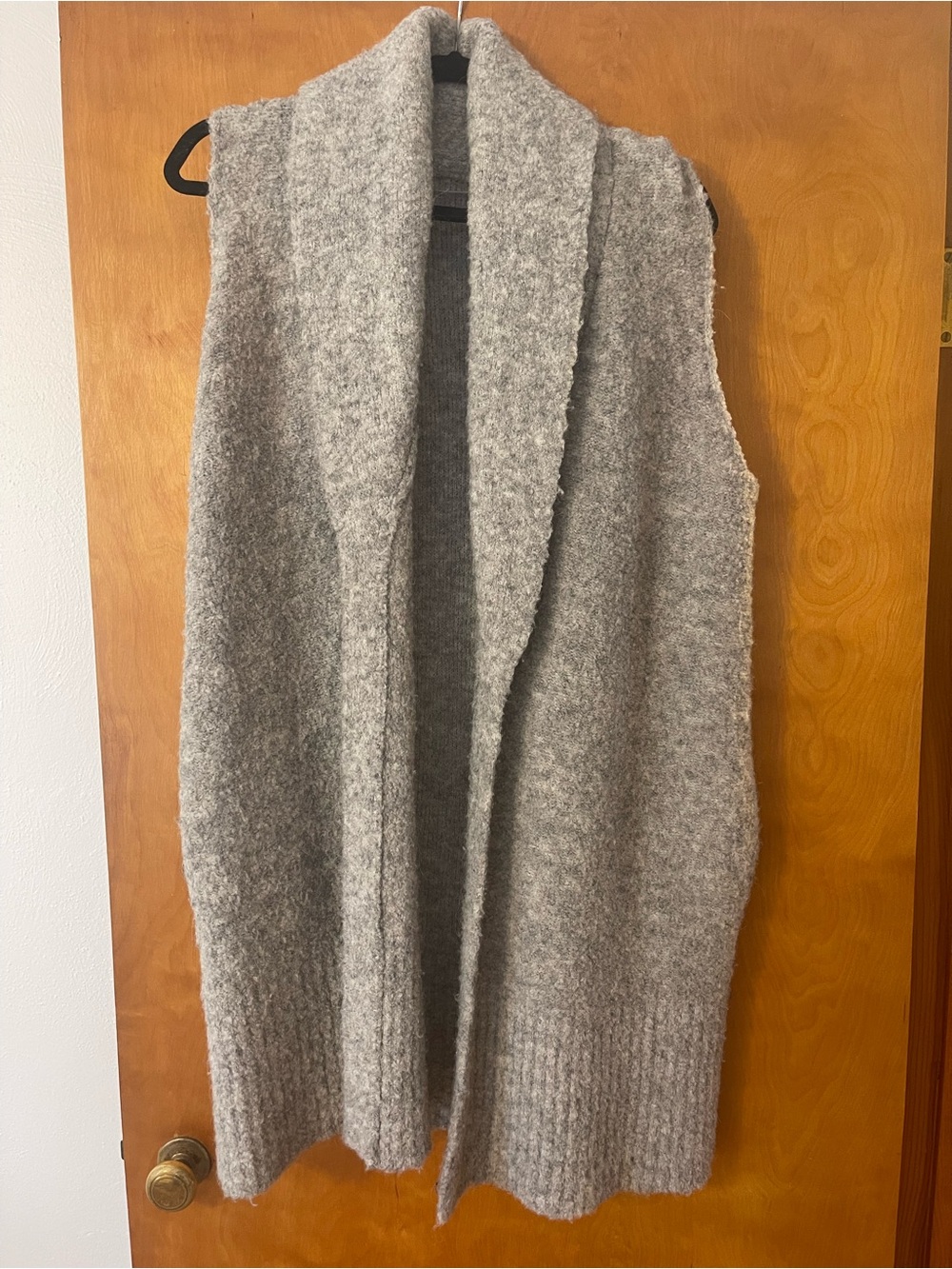 Lou & Grey Soft Heather Gray Knit Long Vest